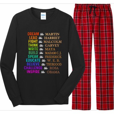 Dream Like Martin Lead Like Harriet The Juneteenth 1865 Gift Long Sleeve Pajama Set