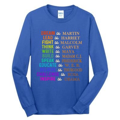 Dream Like Martin Lead Like Harriet The Juneteenth 1865 Gift Tall Long Sleeve T-Shirt