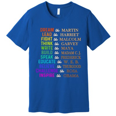 Dream Like Martin Lead Like Harriet The Juneteenth 1865 Gift Premium T-Shirt