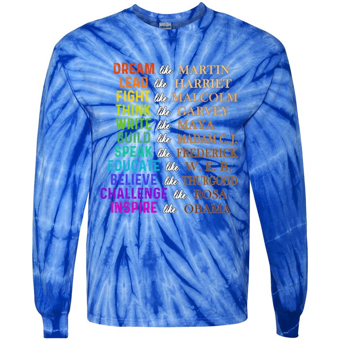 Dream Like Martin Lead Like Harriet The Juneteenth 1865 Gift Tie-Dye Long Sleeve Shirt