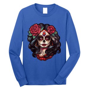 De Los Muertos La Catrina Day Of The Dead Sugar Skull Women Long Sleeve Shirt