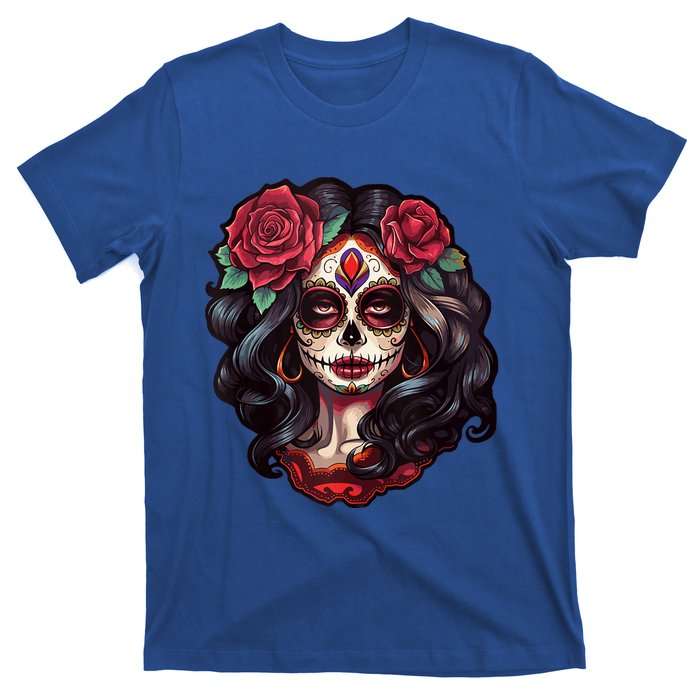 De Los Muertos La Catrina Day Of The Dead Sugar Skull Women T-Shirt