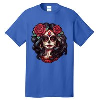 De Los Muertos La Catrina Day Of The Dead Sugar Skull Women Tall T-Shirt