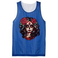 De Los Muertos La Catrina Day Of The Dead Sugar Skull Women Mesh Reversible Basketball Jersey Tank