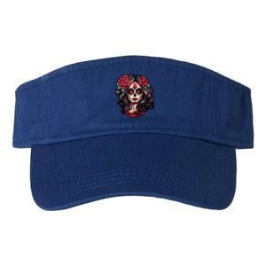 De Los Muertos La Catrina Day Of The Dead Sugar Skull Women Valucap Bio-Washed Visor