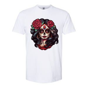 De Los Muertos La Catrina Day Of The Dead Sugar Skull Women Softstyle CVC T-Shirt