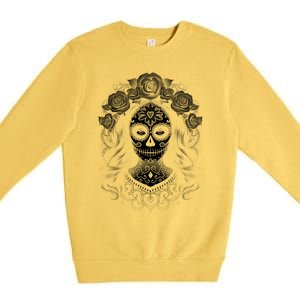 De Los Muertos La Catrina Day Of The Dead Sugar Skull Women Premium Crewneck Sweatshirt