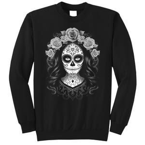 De Los Muertos La Catrina Day Of The Dead Sugar Skull Women Sweatshirt