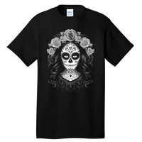 De Los Muertos La Catrina Day Of The Dead Sugar Skull Women Tall T-Shirt