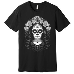 De Los Muertos La Catrina Day Of The Dead Sugar Skull Women Premium T-Shirt