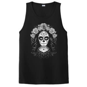 De Los Muertos La Catrina Day Of The Dead Sugar Skull Women PosiCharge Competitor Tank