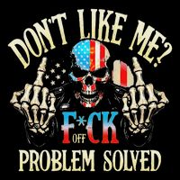 Dont Like Me F Ck Off Problem Solved Funny Skull Grim Reaper Mousepad