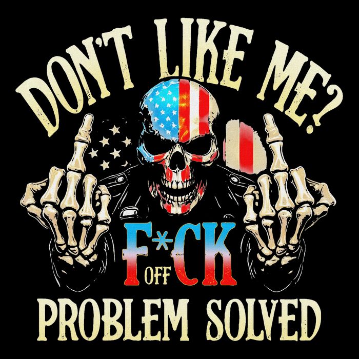 Dont Like Me F Ck Off Problem Solved Funny Skull Grim Reaper Mousepad