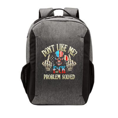 Dont Like Me F Ck Off Problem Solved Funny Skull Grim Reaper Vector Backpack