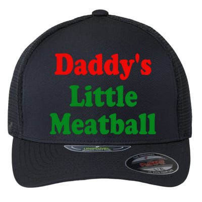 Daddys Little Meatball Funny Italian Joke Flexfit Unipanel Trucker Cap