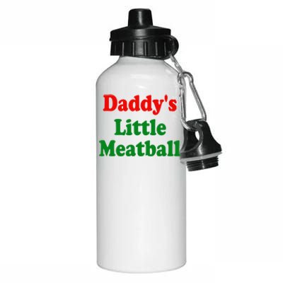 Daddys Little Meatball Funny Italian Joke Aluminum Water Bottle