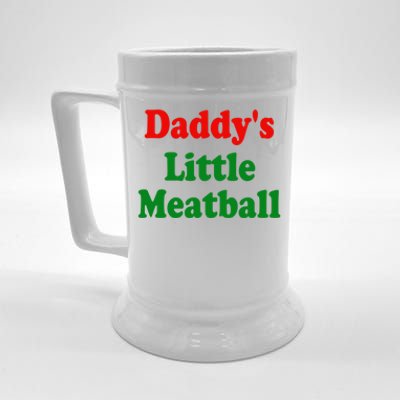 Daddys Little Meatball Funny Italian Joke Beer Stein