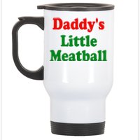 Daddys Little Meatball Funny Italian Joke Stainless Steel Travel Mug