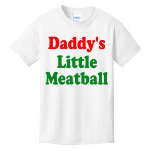 Daddys Little Meatball Funny Italian Joke Kids T-Shirt