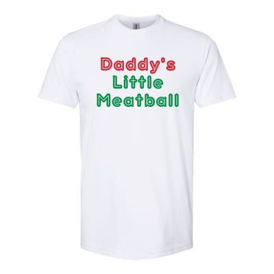 Daddy Little Meatball Italian Funny Daddy Little Meatball Father’s Day Softstyle CVC T-Shirt