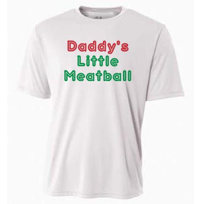 Daddy Little Meatball Italian Funny Daddy Little Meatball Father’s Day Cooling Performance Crew T-Shirt