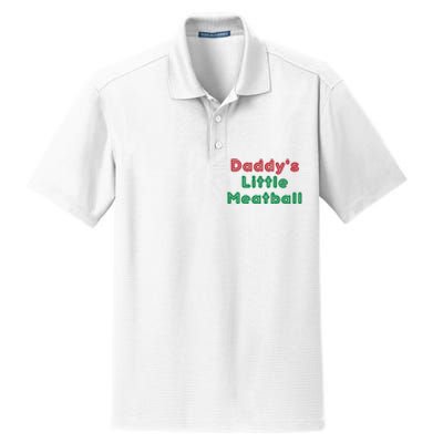 Daddy Little Meatball Italian Funny Daddy Little Meatball Father’s Day Dry Zone Grid Polo