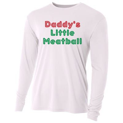 Daddy Little Meatball Italian Funny Daddy Little Meatball Father’s Day Cooling Performance Long Sleeve Crew