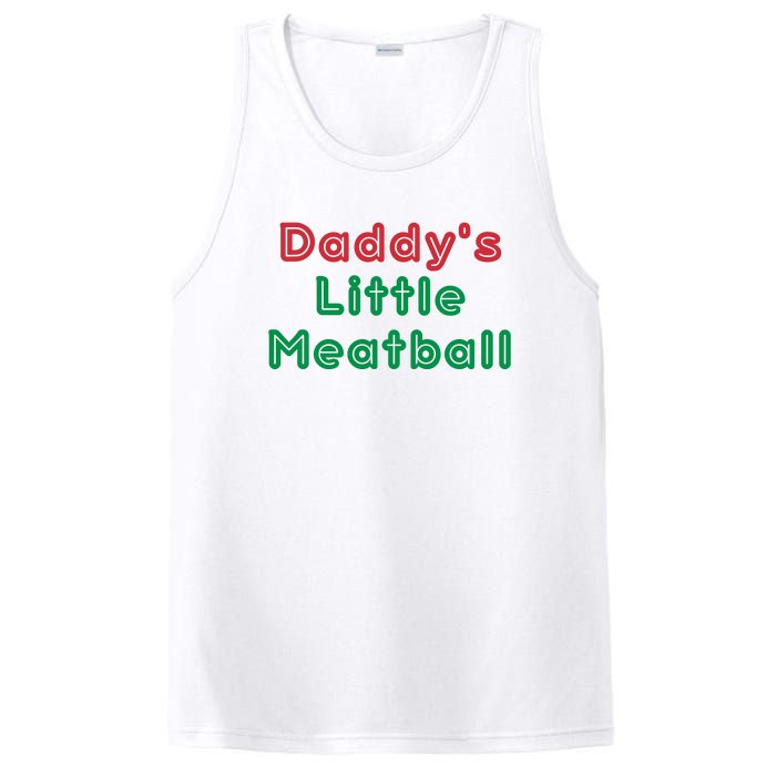 Daddy Little Meatball Italian Funny Daddy Little Meatball Father’s Day PosiCharge Competitor Tank