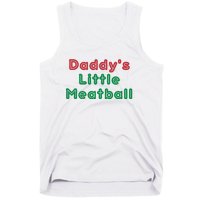 Daddy Little Meatball Italian Funny Daddy Little Meatball Father’s Day Tank Top