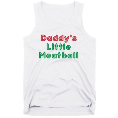 Daddy Little Meatball Italian Funny Daddy Little Meatball Father’s Day Tank Top