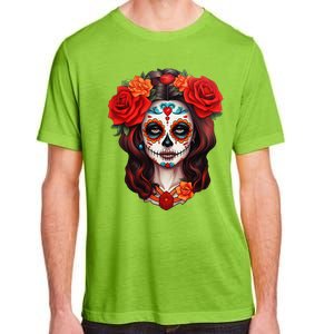 De Los Muertos La Catrina Day Of The Dead Sugar Skull Women Adult ChromaSoft Performance T-Shirt