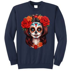 De Los Muertos La Catrina Day Of The Dead Sugar Skull Women Sweatshirt