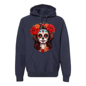 De Los Muertos La Catrina Day Of The Dead Sugar Skull Women Premium Hoodie