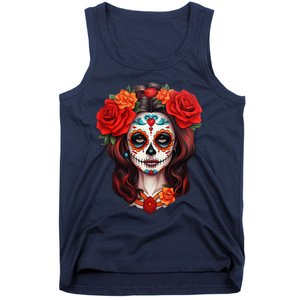 De Los Muertos La Catrina Day Of The Dead Sugar Skull Women Tank Top