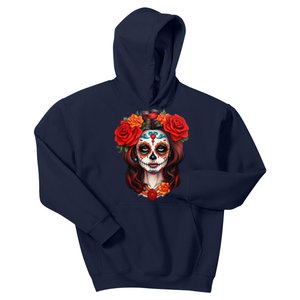 De Los Muertos La Catrina Day Of The Dead Sugar Skull Women Kids Hoodie