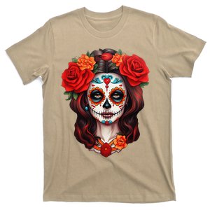 De Los Muertos La Catrina Day Of The Dead Sugar Skull Women T-Shirt