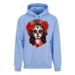 De Los Muertos La Catrina Day Of The Dead Sugar Skull Women Unisex Surf Hoodie