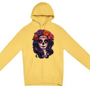 De Los Muertos La Catrina Day Of The Dead Sugar Skull Women Premium Pullover Hoodie