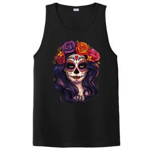 De Los Muertos La Catrina Day Of The Dead Sugar Skull Women PosiCharge Competitor Tank