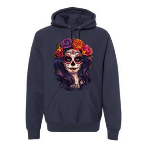 De Los Muertos La Catrina Day Of The Dead Sugar Skull Women Premium Hoodie