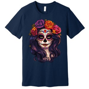 De Los Muertos La Catrina Day Of The Dead Sugar Skull Women Premium T-Shirt