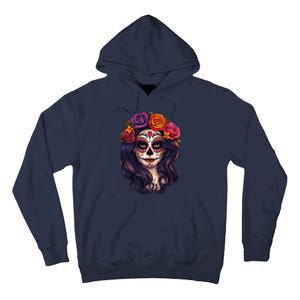 De Los Muertos La Catrina Day Of The Dead Sugar Skull Women Tall Hoodie