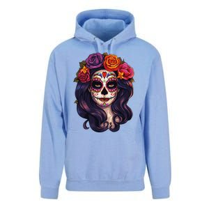 De Los Muertos La Catrina Day Of The Dead Sugar Skull Women Unisex Surf Hoodie