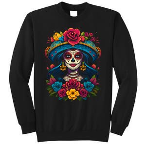 De Los Muertos La Catrina Sugar Skull Women Day Of The Dead Sweatshirt