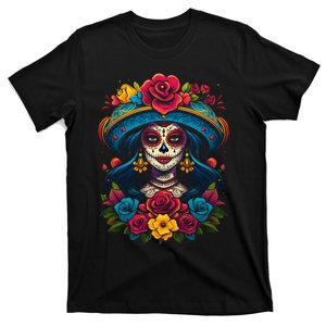 De Los Muertos La Catrina Sugar Skull Women Day Of The Dead T-Shirt