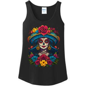 De Los Muertos La Catrina Sugar Skull Women Day Of The Dead Ladies Essential Tank