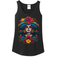 De Los Muertos La Catrina Sugar Skull Women Day Of The Dead Ladies Essential Tank