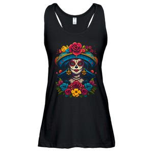 De Los Muertos La Catrina Sugar Skull Women Day Of The Dead Ladies Essential Flowy Tank