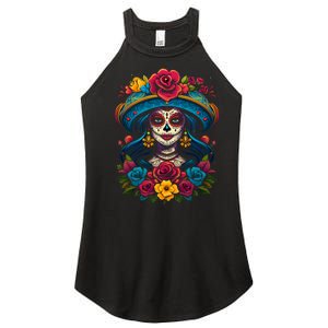 De Los Muertos La Catrina Sugar Skull Women Day Of The Dead Women's Perfect Tri Rocker Tank