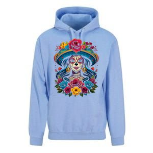 De Los Muertos La Catrina Sugar Skull Women Day Of The Dead Unisex Surf Hoodie